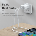 REMAX Join Us RP-U35 US/CN/EU High-quality intelligent shunt high-gloss surface Dual Usb Charger Adapter